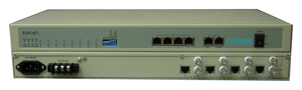 CL-EOP 4/8/16E1-4Eth Converter VLAN Typical Case1